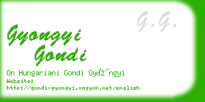 gyongyi gondi business card